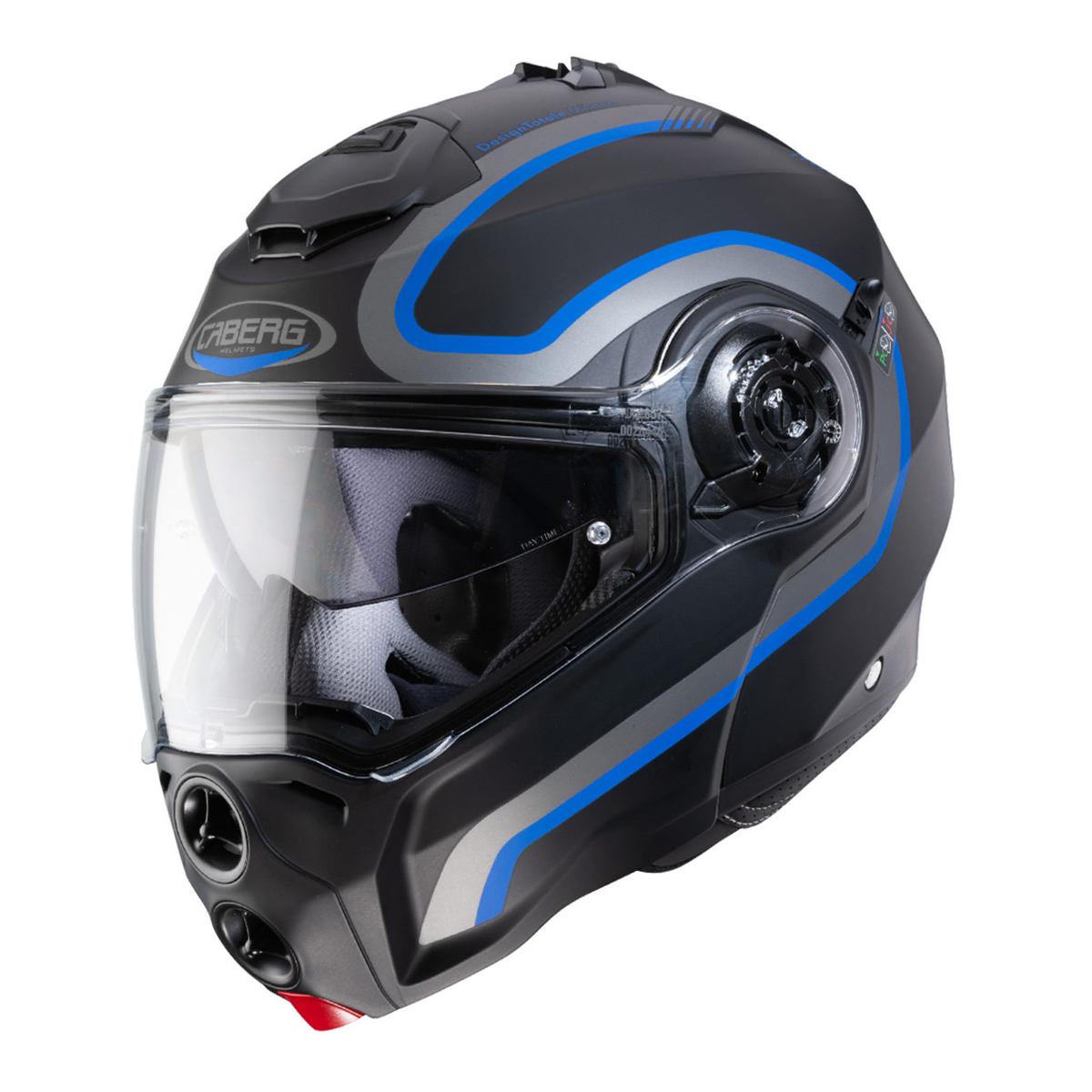 CASCO MODULARE DROID PURE CABERG NERO/ANTRACITE/BLU OP