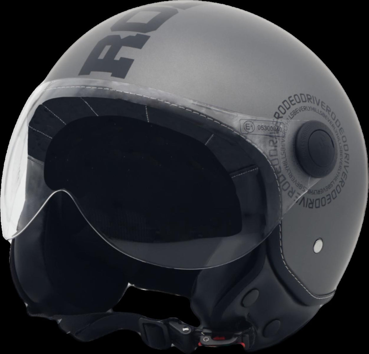 CASCO DEMIJET DECAL TITANIO OPACO NERO