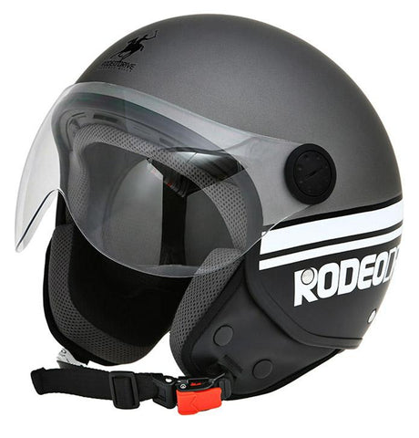 CASCO D/JET VISIERA GRIGIO/NERO OPACO