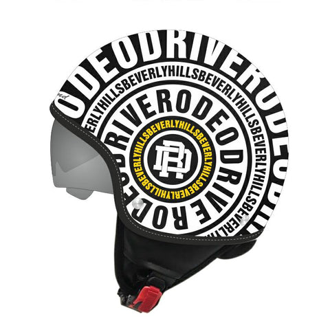 CASCO LOGO RD JET OCCHIALINO NERO BIANCO LUCIDO