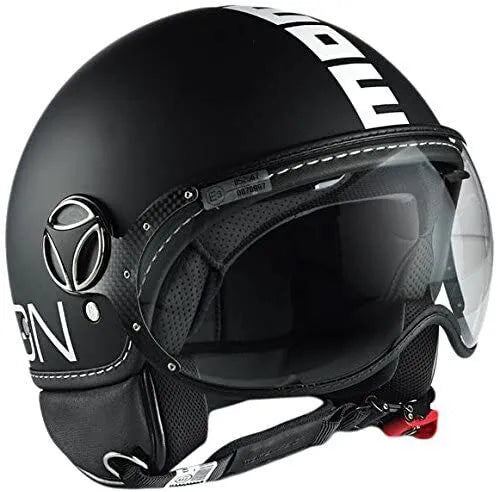 CASCO MOMO DESIGN CLASSIC 06 NERO OPACO BIANCO