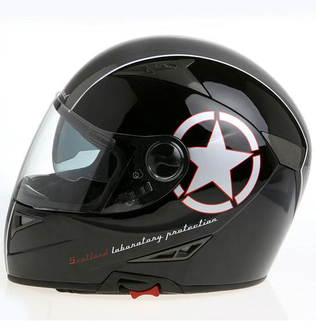 CASCO INTEGRALE FORCE 04 STAR NERO GRIGIO