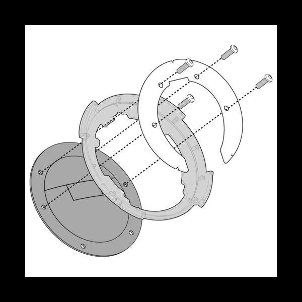 FLANGIA METALLICA TANKLOCK HONDA NERO