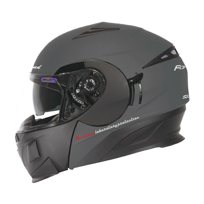 CASCO MODULARE 02.3 TITANIO OP/NERO