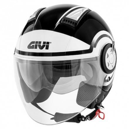 CASCO GIVI H111 R-ROUND NEW NERO BIANCO LUCIDO