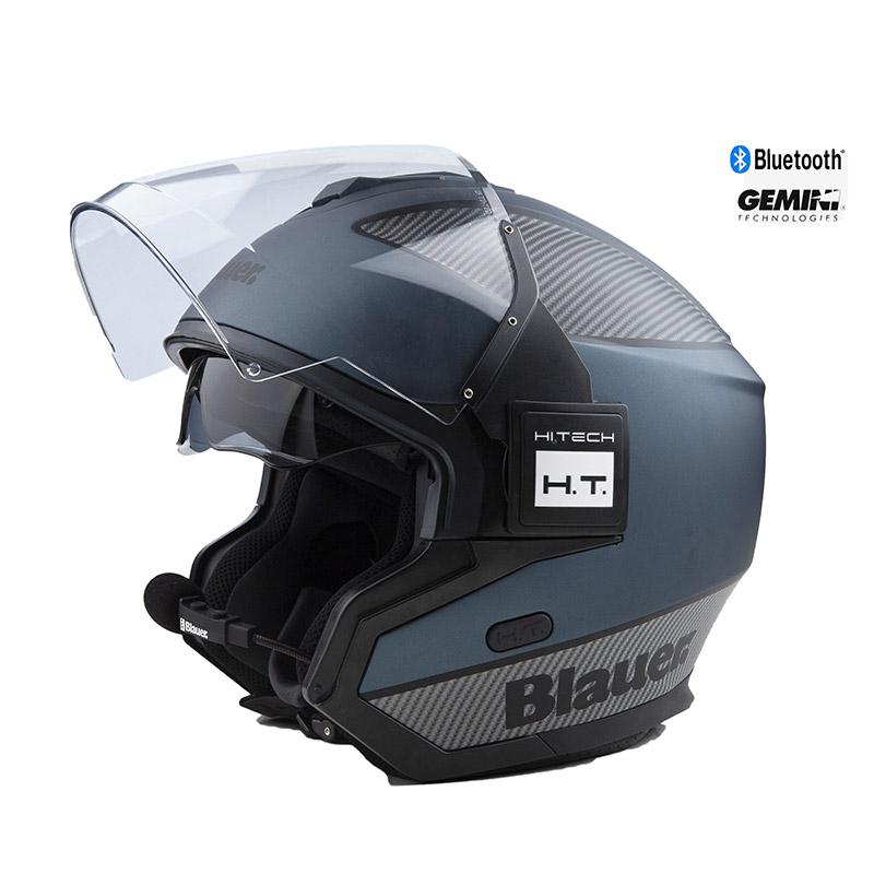 CASCO SOLO H109 BTR H00033 BLU CARBON NERO OPACO