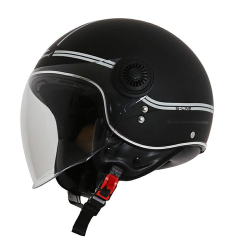 CASCO LINE JET VIS LUNGA NERO/GRIGIO OPACO