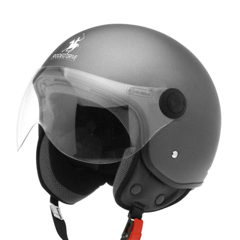 CASCO DEMI JET V/ELIX ECE2206 TITANIO OPACO