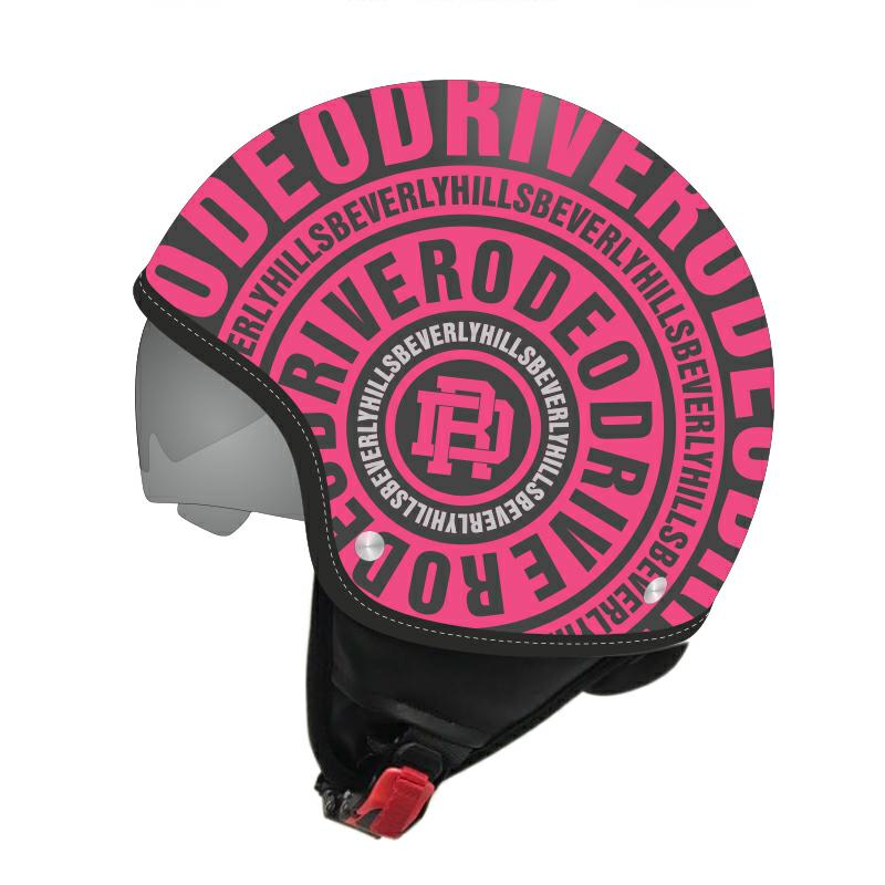 CASCO LOGO NERO OPACO/FUXIA         ACO / FUXIA