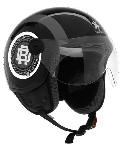 CASCO DEMIJET BANDS NERO OPACO/GRIGIO