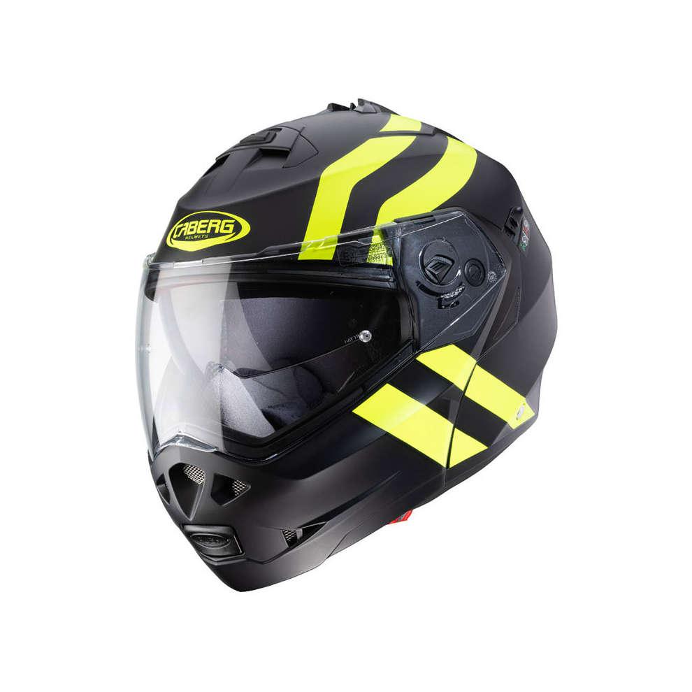 CASCO CABERG DUKE II LEGEND NERO OPACO GIALLO