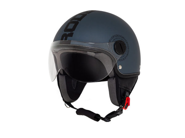 CASCO DEMIJET DECAL TITANIO OPACO NERO