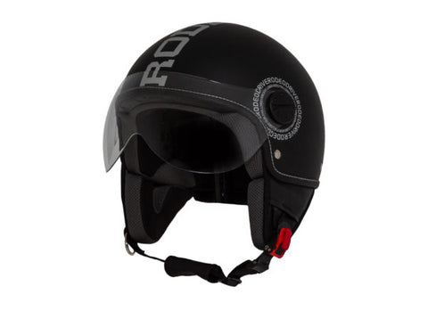 CASCO DEMIJET DECAL NERO OPACO TITANIUM