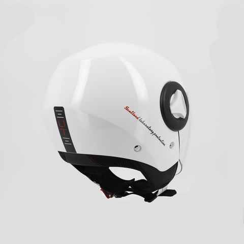 Casco Demi Jet Scotland 120032 Elite Bianco Lucido