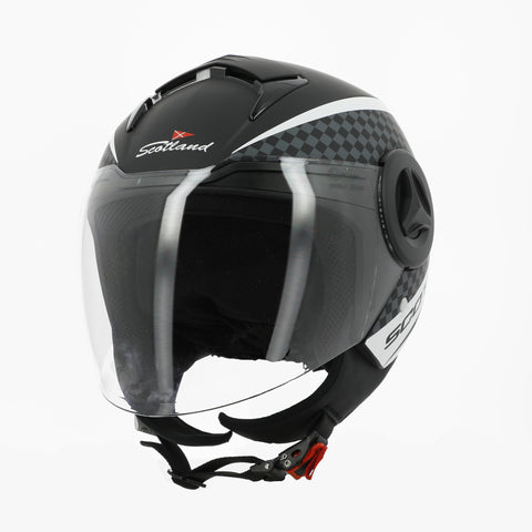 CASCO ELITE GRAPHIC 06 NERO OPACO BIANCO