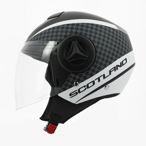 CASCO ELITE GRAPHIC 06 NERO OPACO BIANCO