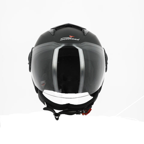 Casco Demi Jet Scotland 120032 Elite Nero Opaco