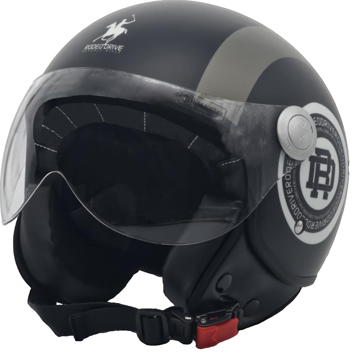 CASCO DEMIJET CIRCLE NERO/GRIGIO OPACO