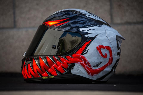 CASCO MC1SF ANTI VENOM  ROSSO BIANCO NERO