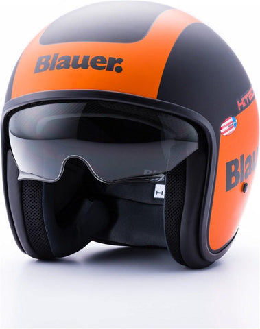 CASCO PILOT1.1 USA NERO OPACO/ARANCIO FLUO f.s.