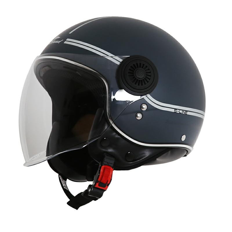 CASCO LINE JET VIS LUNGA TITANIO OPACO/SILVER