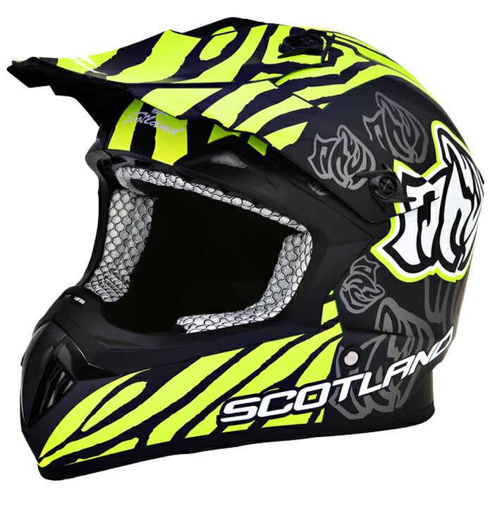 CASCO MODELLO CROSS NERO GIALLO