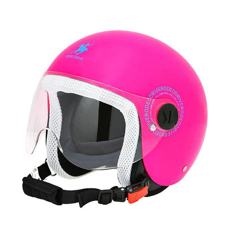 CASCO KID RODEO ROSA FLUO/BLU CHIARO LUCIDO