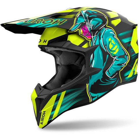 CASCO AIROH WRAAP CYBER GIALLO OPACO