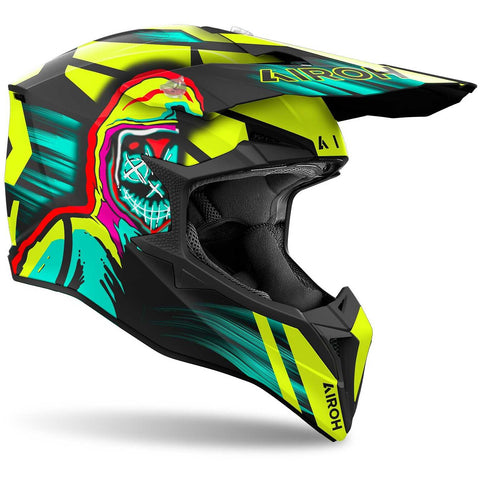 CASCO AIROH WRAAP CYBER GIALLO OPACO