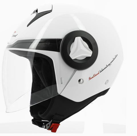 Casco Demi Jet Scotland 120032 Elite Bianco Lucido