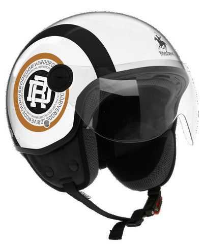 CASCO DEMIJET BIANCO/NERO LUCIDO